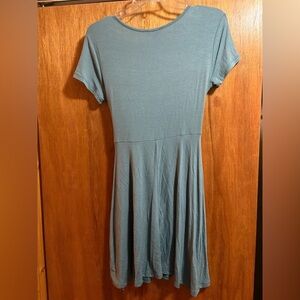 Blue Short Sleeve Dress